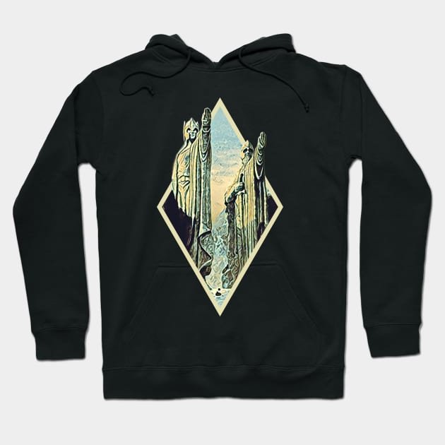 Kings by the River - Digital Art - Diamond Frame - Black - Fantasy Hoodie by Fenay-Designs